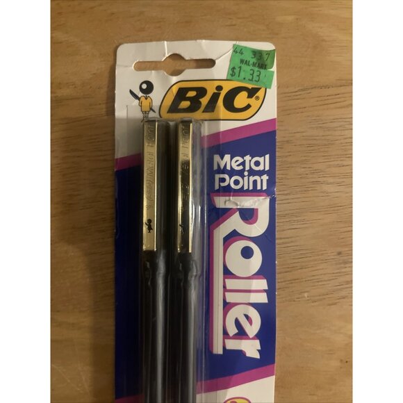 BIC Metal Point Roller Black Ink .4mm Fine Line Smooth Liquid Writing Metal Poin - Picture 2 of 14